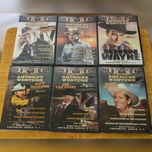 6 New & Sealed The Great American Western DVDS, 25 Movies